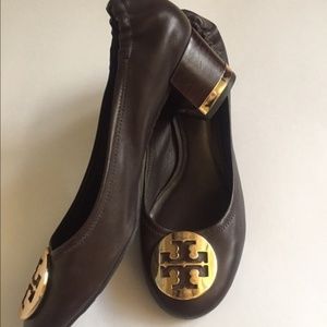 Tory Burch brown leather heels 8